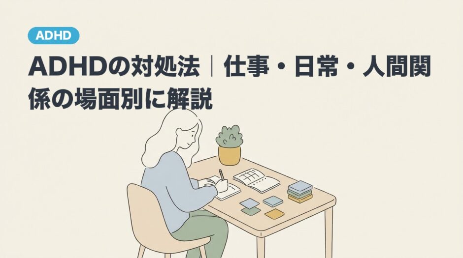 ADHDの対処法｜仕事・日常・人間関係の場面別に解説のアイキャッチ画像