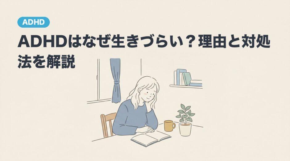 ADHDはなぜ生きづらい？理由と対処法を解説のアイキャッチ画像