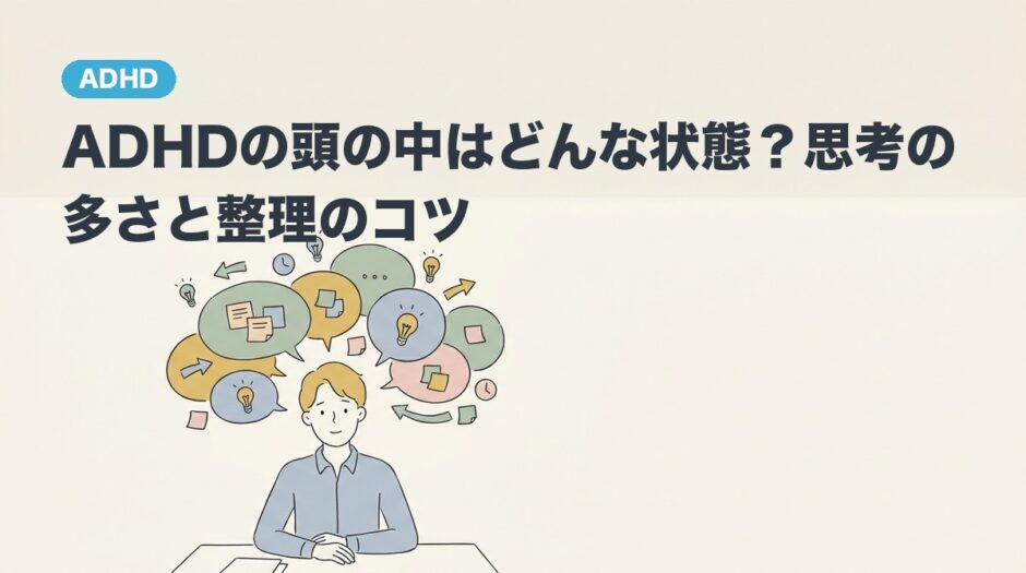 ADHDの頭の中はどんな状態？思考の多さと整理のコツのアイキャッチ画像