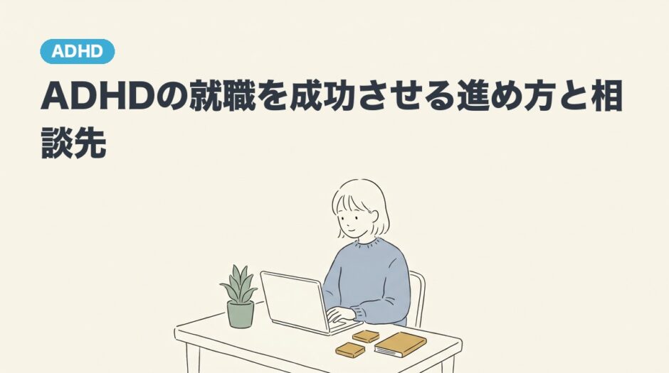 ADHDの就職を成功させる進め方と相談先のアイキャッチ画像
