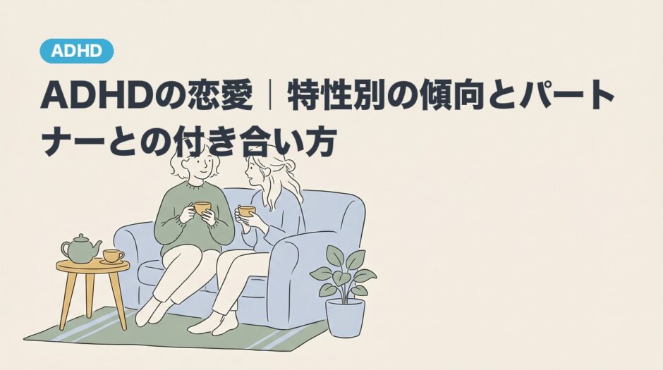 ADHDの恋愛｜特性別の傾向とパートナーとの付き合い方のアイキャッチ画像