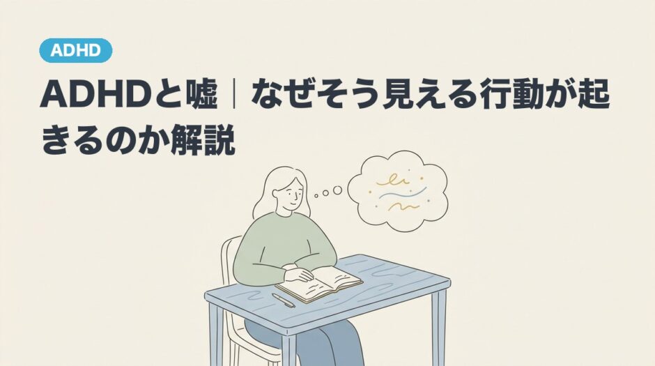 ADHDと嘘｜なぜそう見える行動が起きるのか解説のアイキャッチ画像