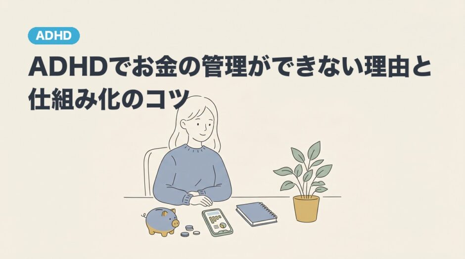 ADHDでお金の管理ができない理由と仕組み化のコツのアイキャッチ画像