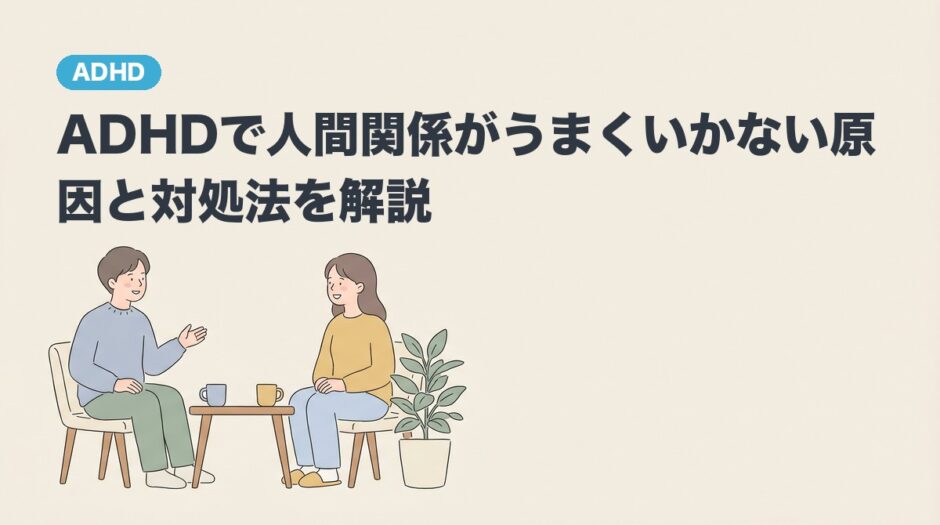 ADHDで人間関係がうまくいかない原因と対処法を解説のアイキャッチ画像