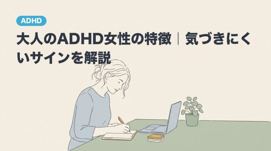 大人のADHD女性の特徴｜気づきにくいサインを解説のアイキャッチ画像