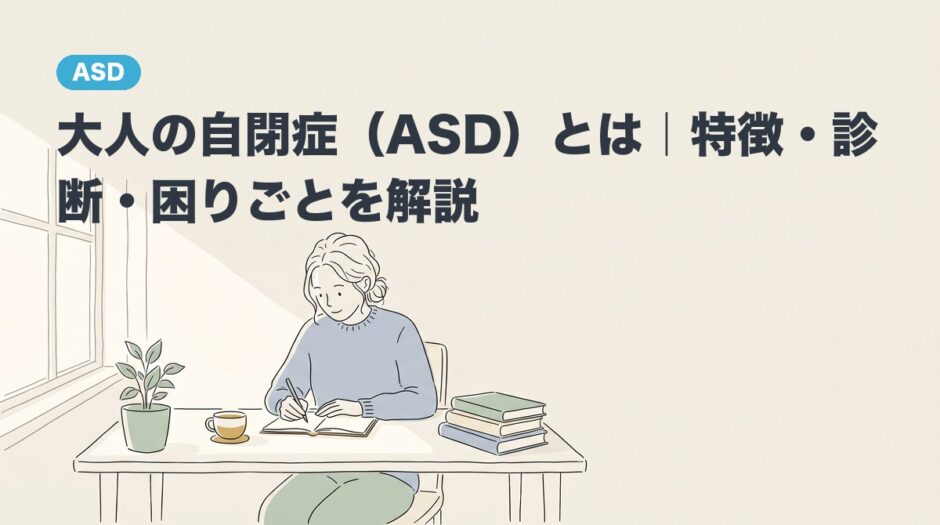 大人の自閉症（ASD）とは｜特徴・診断・困りごとを解説のアイキャッチ画像