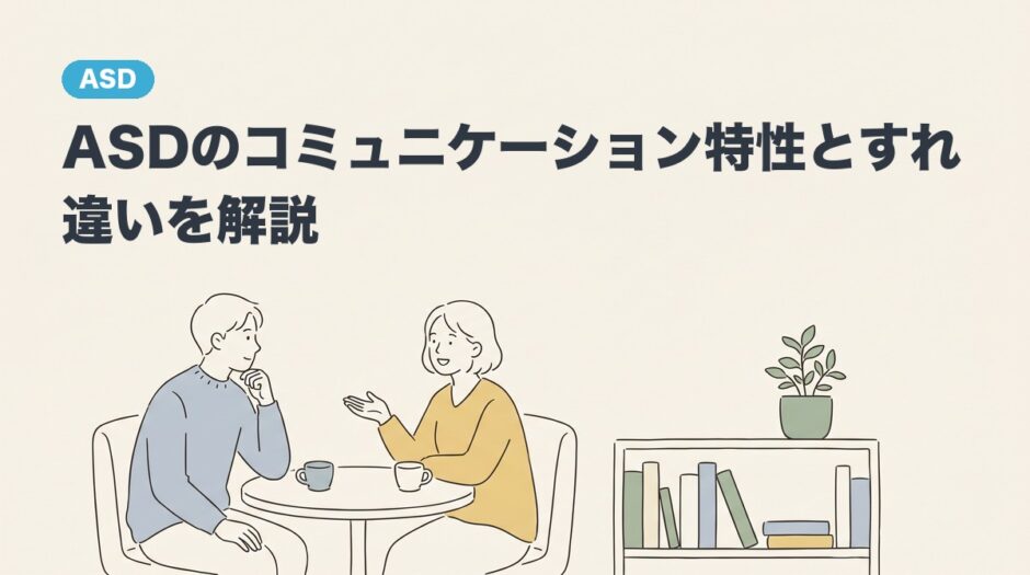 ASDのコミュニケーション特性とすれ違いを解説のアイキャッチ画像