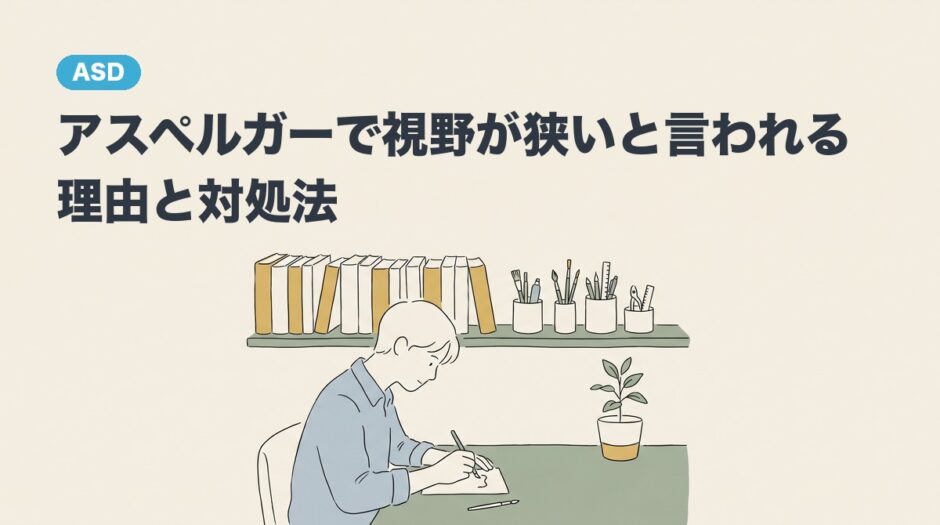 アスペルガーで視野が狭いと言われる理由と対処法のアイキャッチ画像
