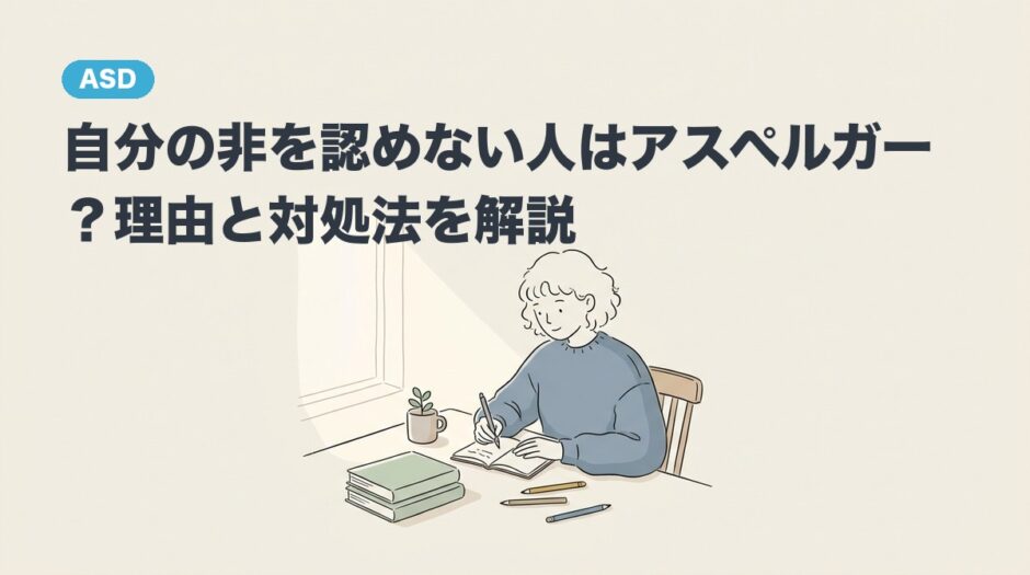 自分の非を認めない人はアスペルガー？理由と対処法を解説のアイキャッチ画像
