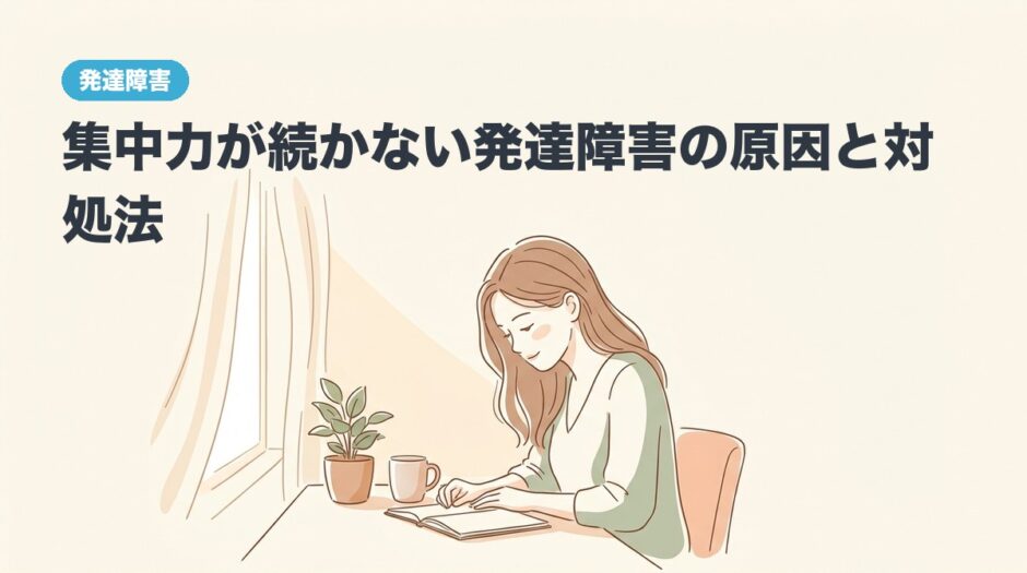 集中力が続かない発達障害の原因と対処法のアイキャッチ画像