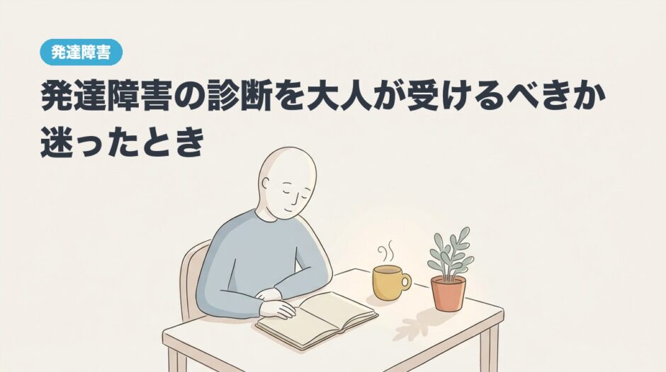 発達障害の診断を大人が受けるべきか迷ったときのアイキャッチ画像