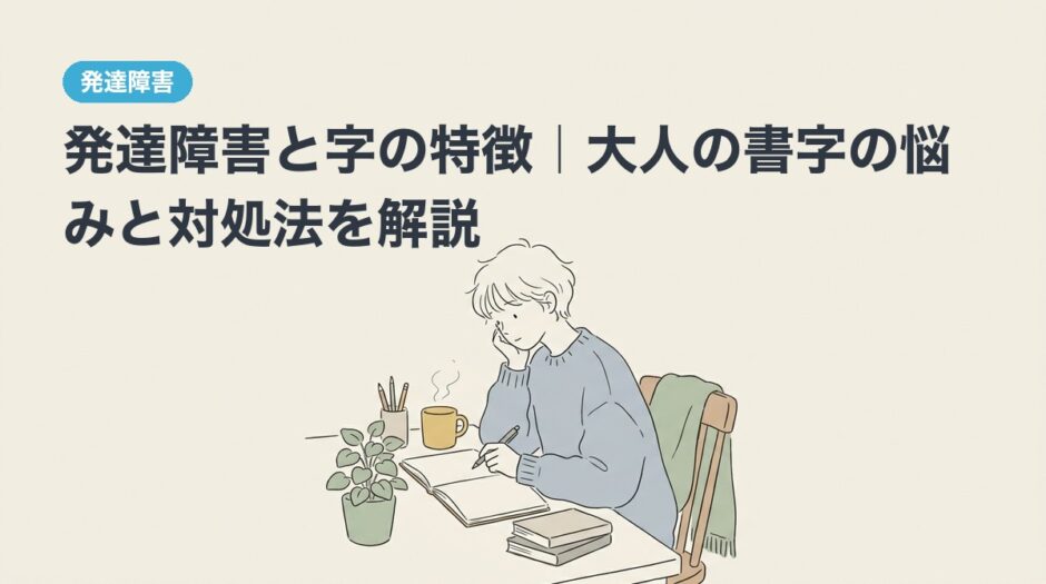 発達障害と字の特徴｜大人の書字の悩みと対処法を解説のアイキャッチ画像