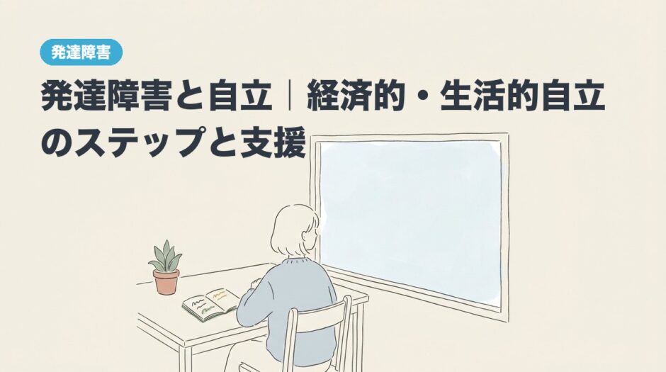 発達障害と自立｜経済的・生活的自立のステップと支援のアイキャッチ画像