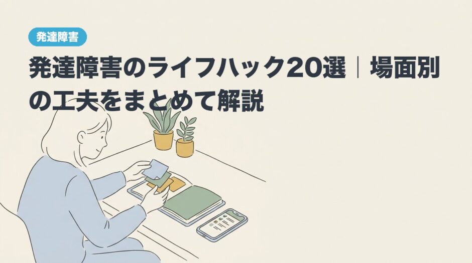 発達障害のライフハック20選｜場面別の工夫をまとめて解説のアイキャッチ画像