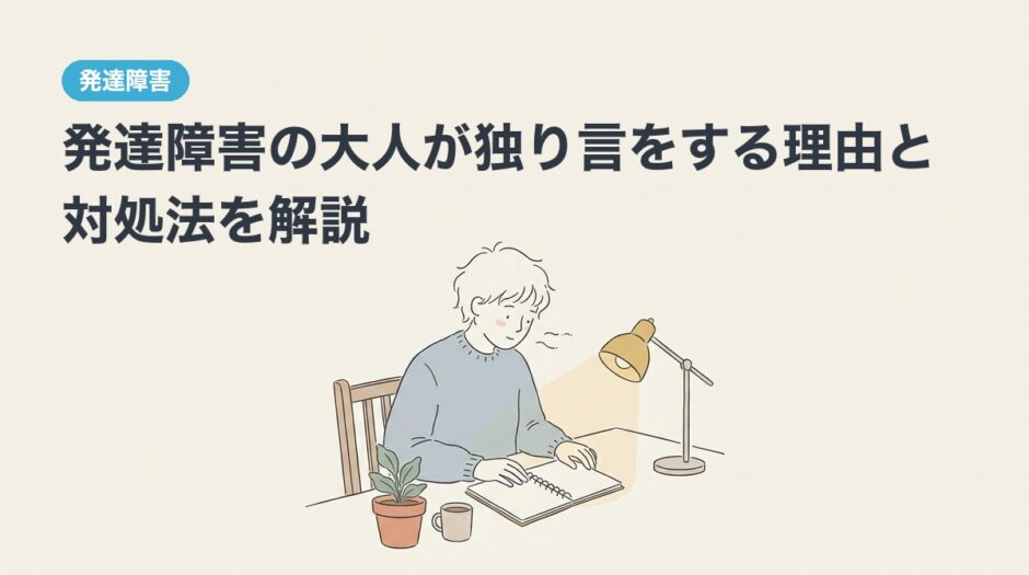 発達障害の大人が独り言をする理由と対処法を解説のアイキャッチ画像