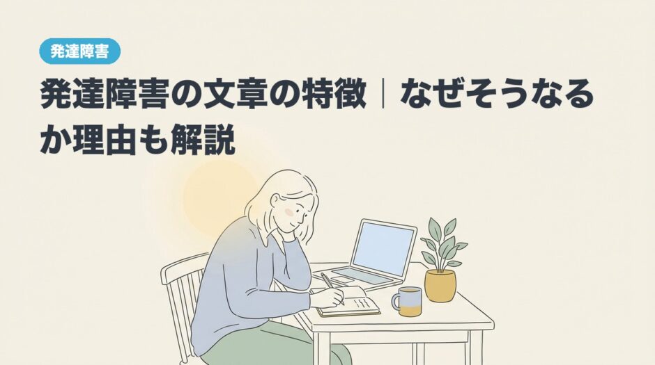発達障害の文章の特徴｜なぜそうなるか理由も解説のアイキャッチ画像