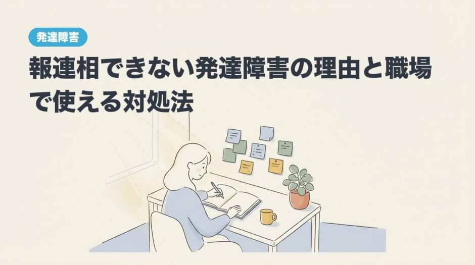 報連相できない発達障害の理由と職場で使える対処法のアイキャッチ画像
