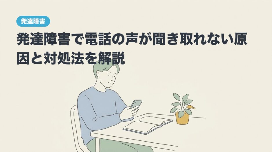 発達障害で電話の声が聞き取れない原因と対処法を解説のアイキャッチ画像