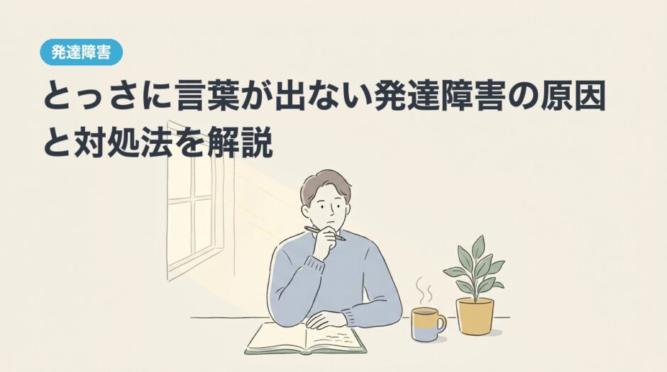 とっさに言葉が出ない発達障害の原因と対処法を解説のアイキャッチ画像